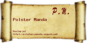 Polster Manda névjegykártya